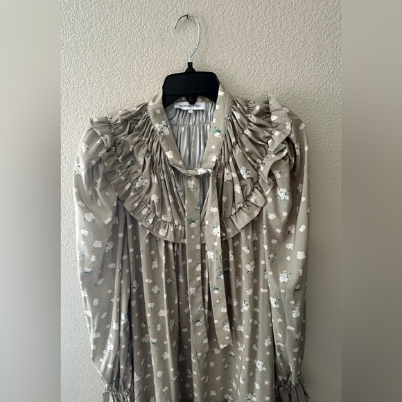 WeWoreWhat High Low Polka Dot Floral Dress Flowy Size Medium NWOT Fairycore - Picture 3 of 8